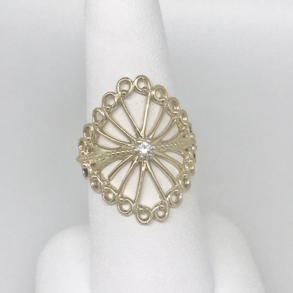 NWT .10 ctw diamond in 14 kt YG handmade by me